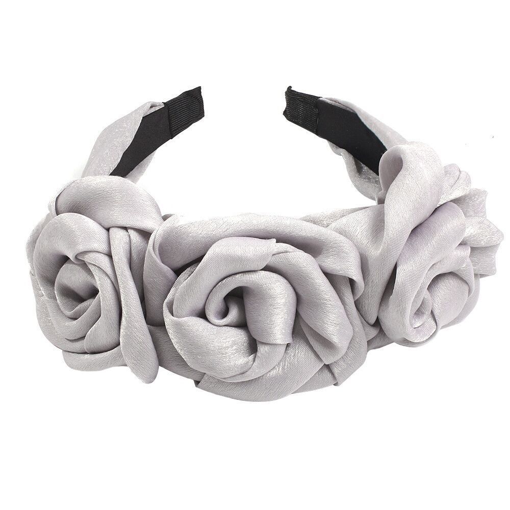 Solid Color Sweet Three Flowers Headband