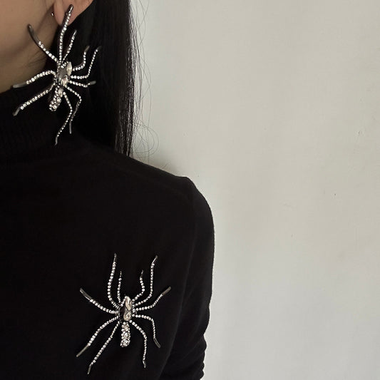 Exaggerated Big Spider Earrings