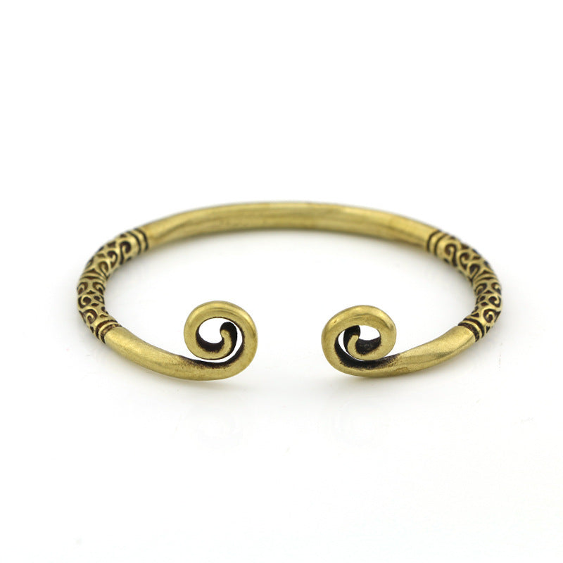 Pure Handmade Brass Tight Hoop Bracelet