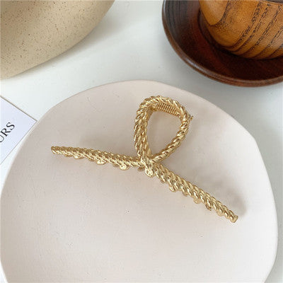 Oil Dripping Tulip Metal Grip Back Head Elegant Hair Clip