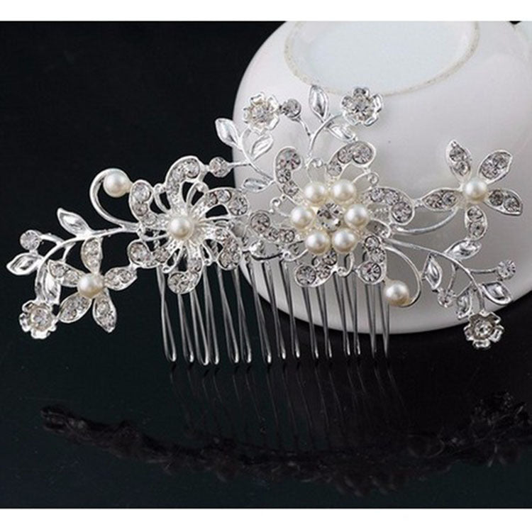 Pearl Rhinestone Hair Comb