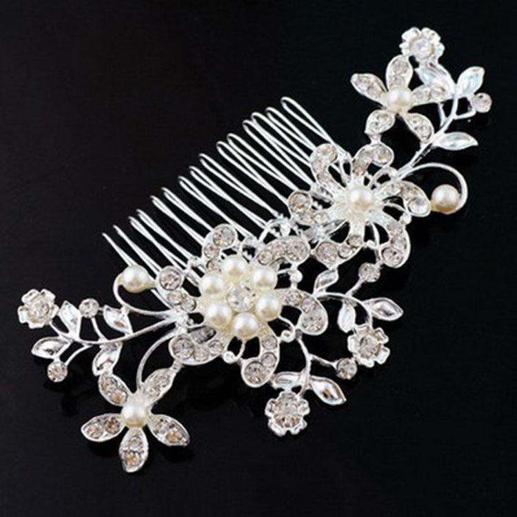 Pearl Rhinestone Hair Comb