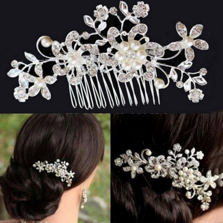 Pearl Rhinestone Hair Comb