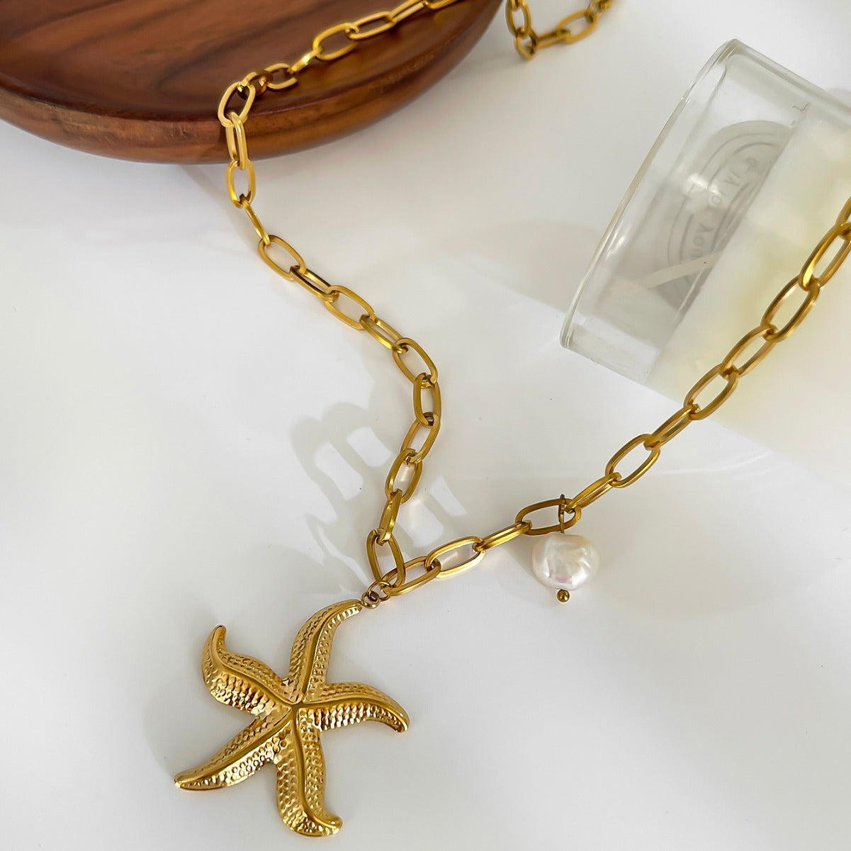 Ocean Wind Series Starfish Pendant Necklace