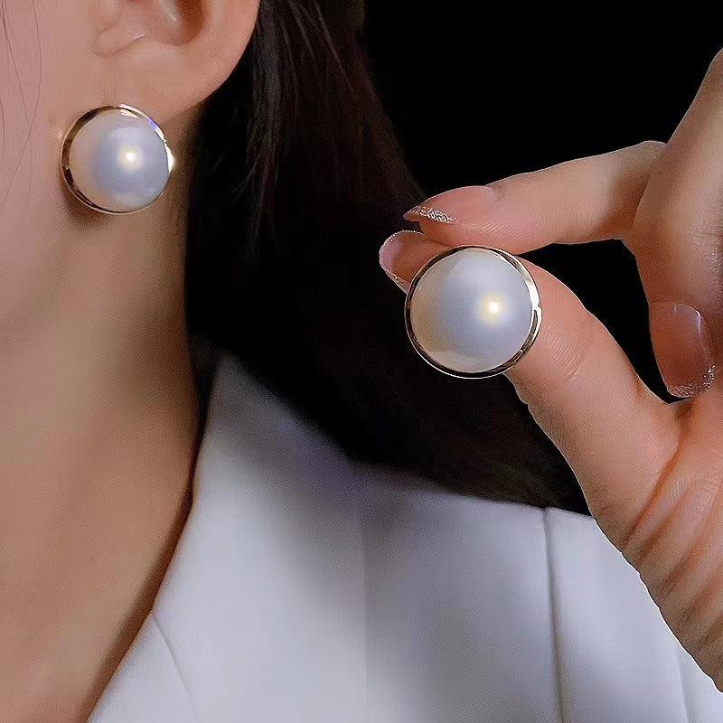 Women's Fashion All-matching Elegant Pearl Stud Earrings