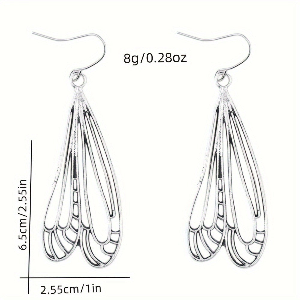 Bohemian Hollow Wing Shape Pendant Earrings