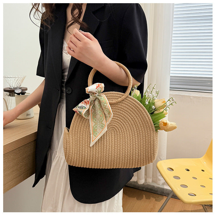 Women's Large-capacity Bucket Style Woven Bag