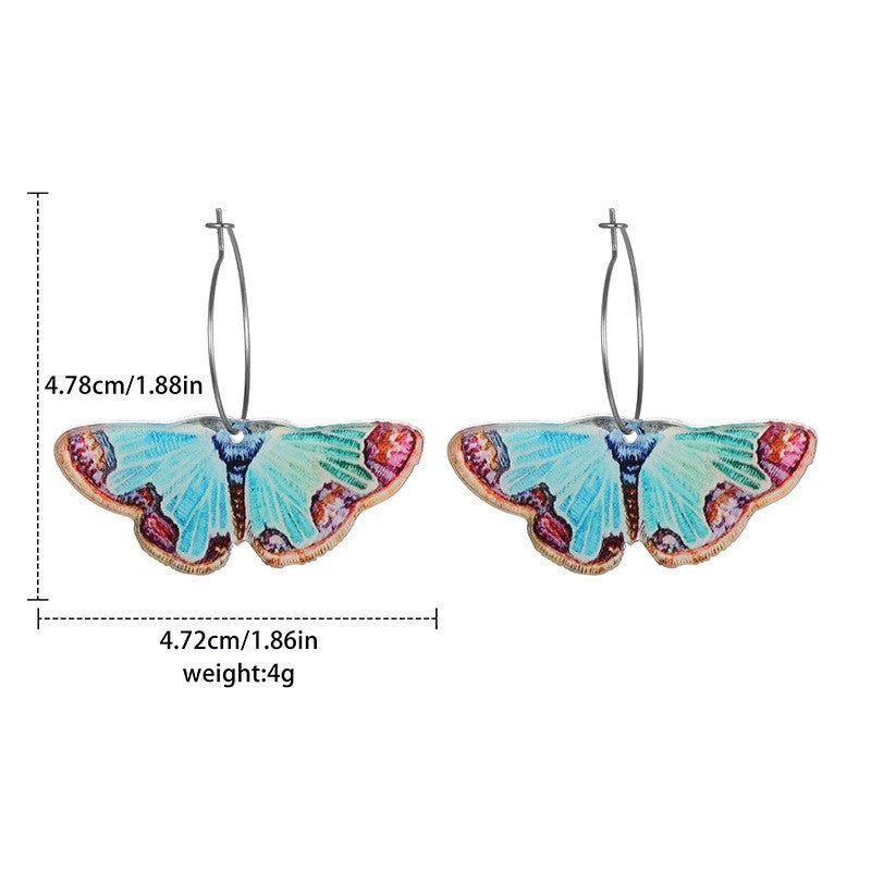 Simple Acrylic Simulated Butterfly Earrings