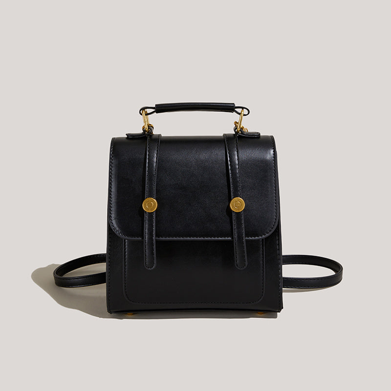 Portable Vintage Buckle Backpack