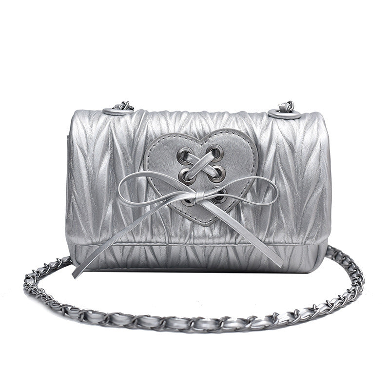 Simple Chain Messenger Casual Bow Bag