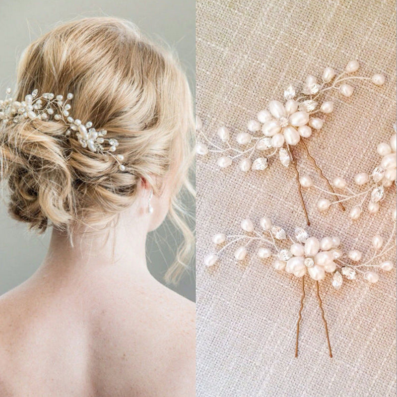 Handmade Pearl Crystal Hairpin