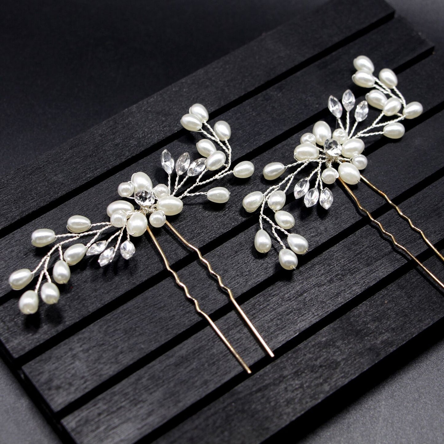 Handmade Pearl Crystal Hairpin