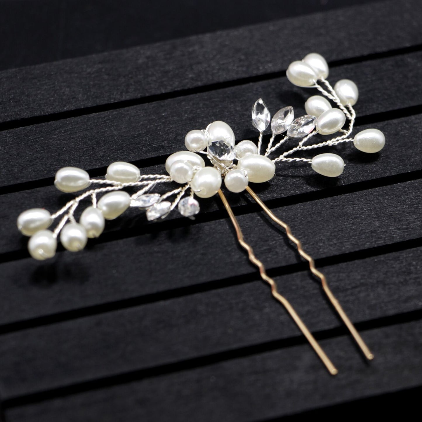 Handmade Pearl Crystal Hairpin