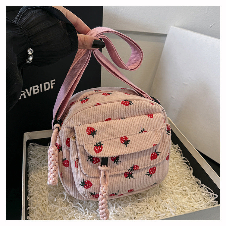 Women's Strawberry Printing Bag