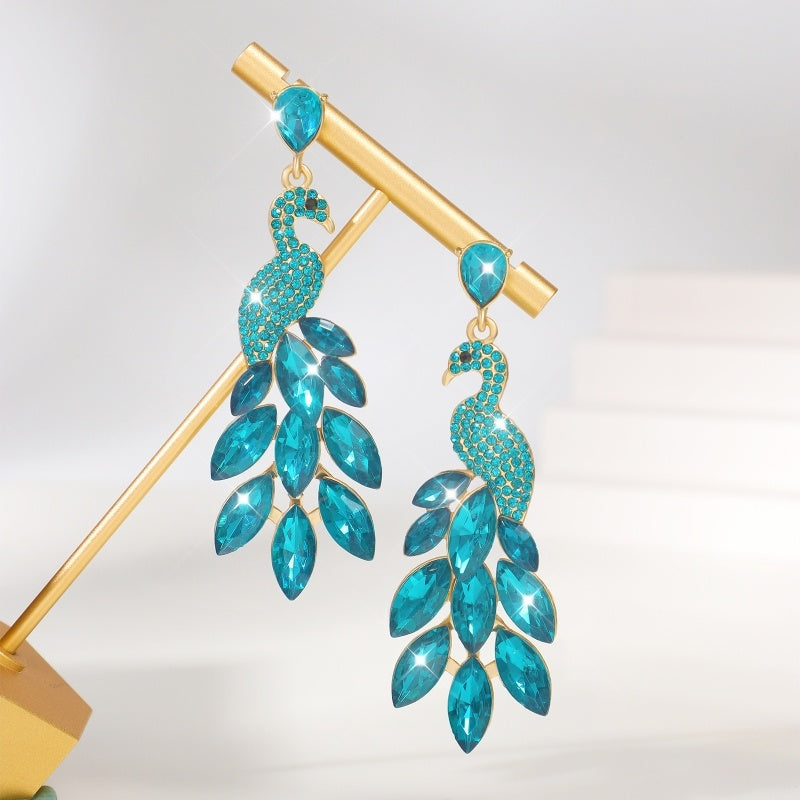 Retro Exotic Peacock Earrings