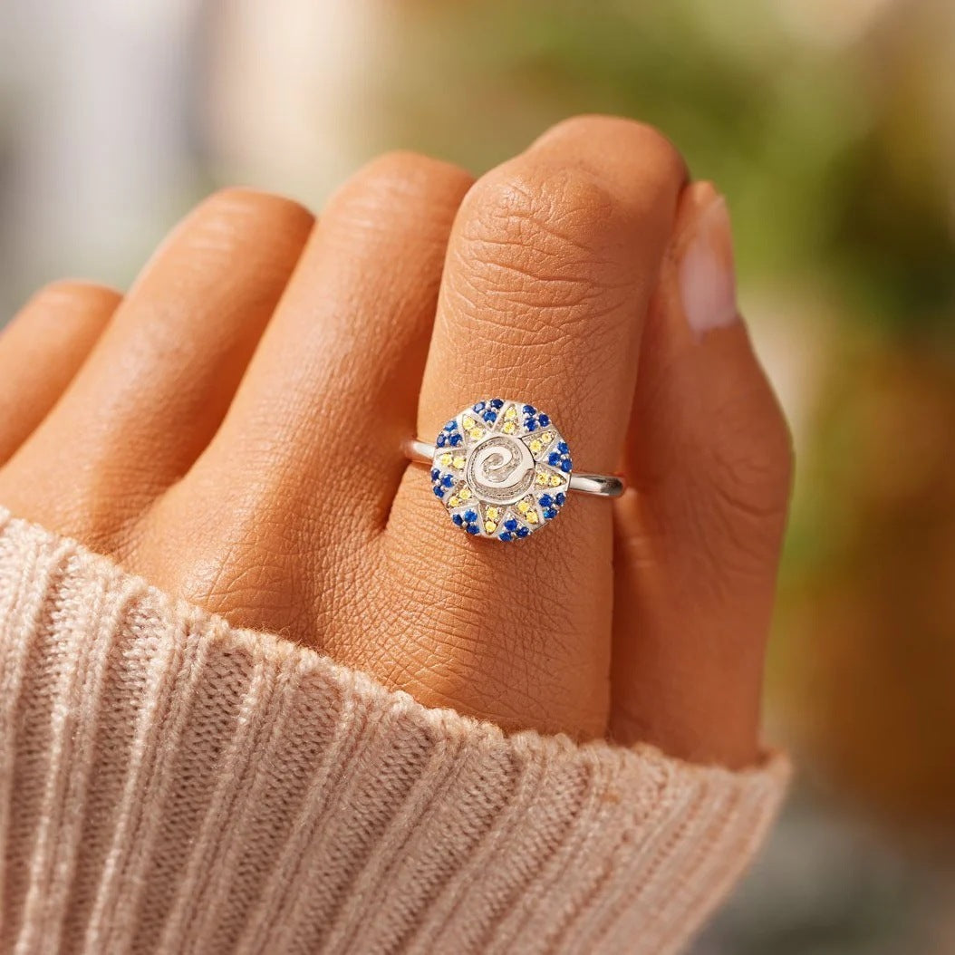 S925 Sterling Silver Bright Sunshine Simple Ring