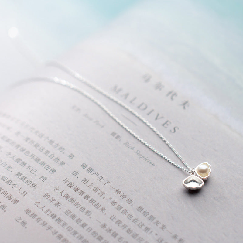 Simple S925 Silver Shell Necklace