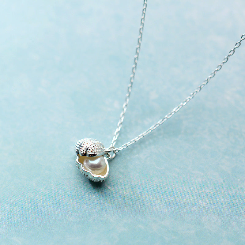 Simple S925 Silver Shell Necklace