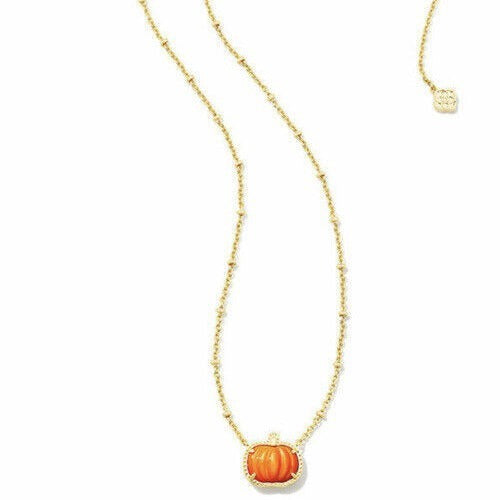 Halloween Orange Weird Atmosphere Small Pumpkin Necklace