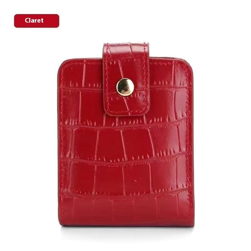 Pattern Fashion Model With Mirror Portable Portable Cosmetic Bag