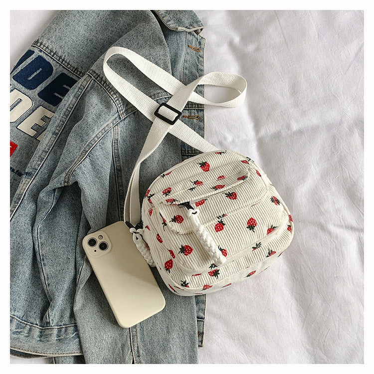 Women's Strawberry Printing Bag