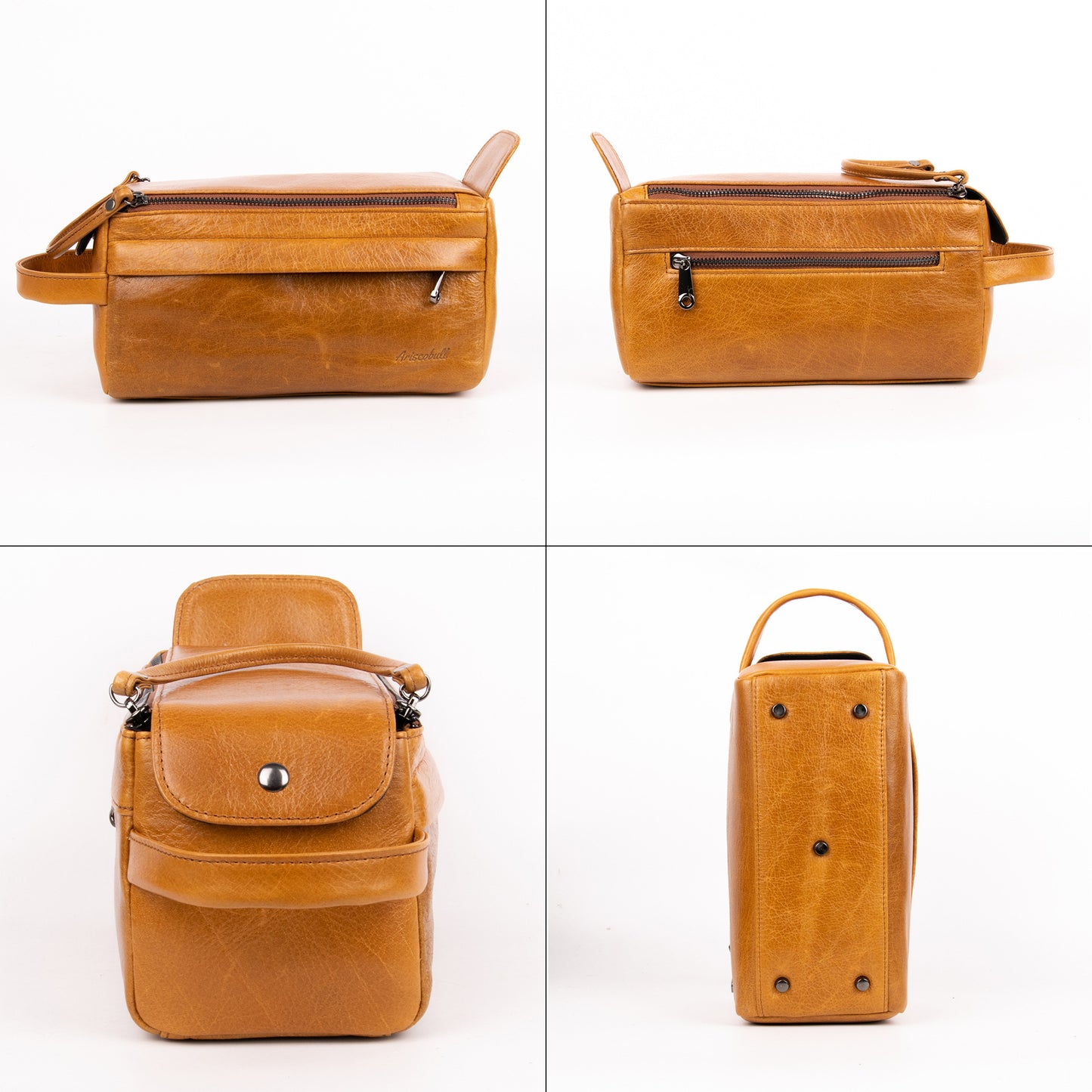 Real Leather Toiletry Bag