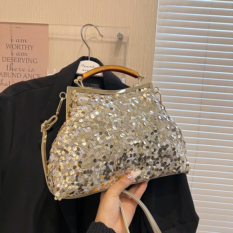 Women's Sequinned Shell Bag