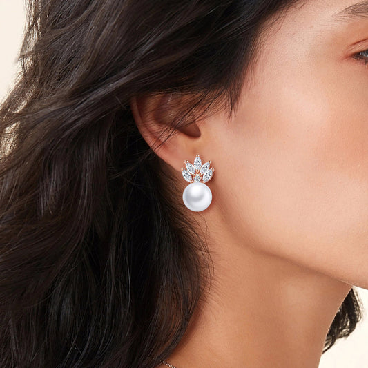 Simple Pearl Stud Earrings