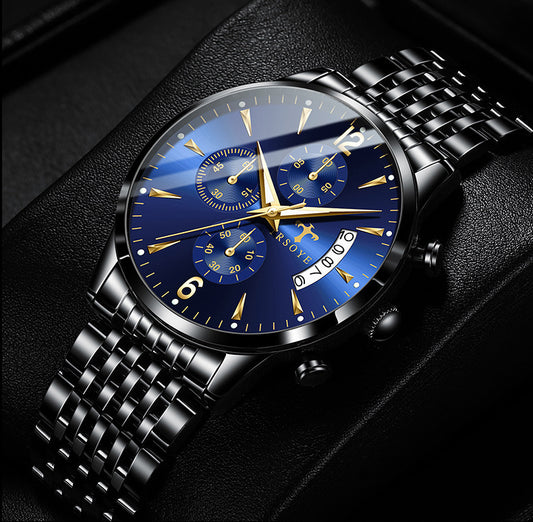 Men's Multi-functional Luminous Waterproof Quartz Watch.