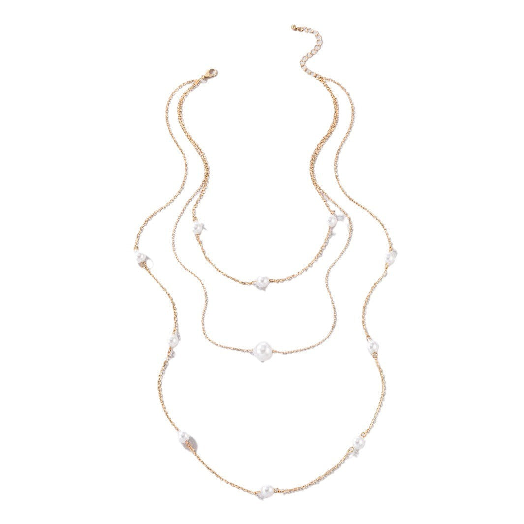 Pearl Long Multi-layer Necklace