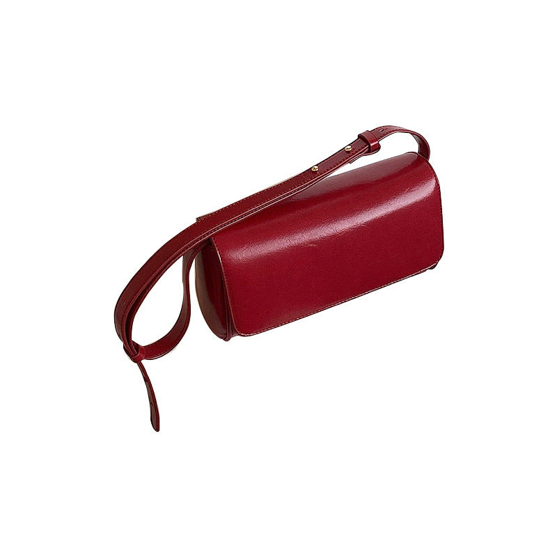 Retro Wine Red Underarm Bag