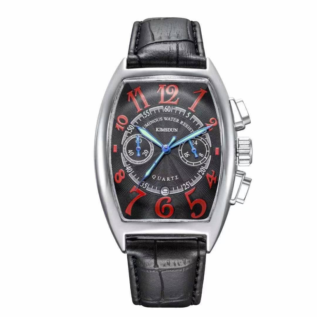 Casual Men's Barrel-shaped Quartz Watch