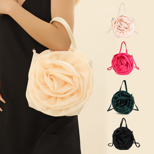 Satin Flower Dinner Bag