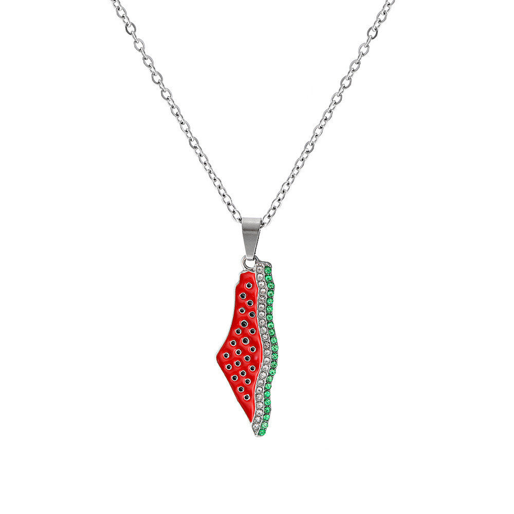 Fashion Personality Watermelon Necklace For Men And Women