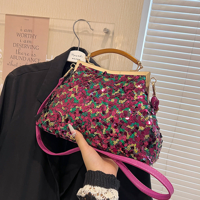 Women's Sequinned Shell Bag