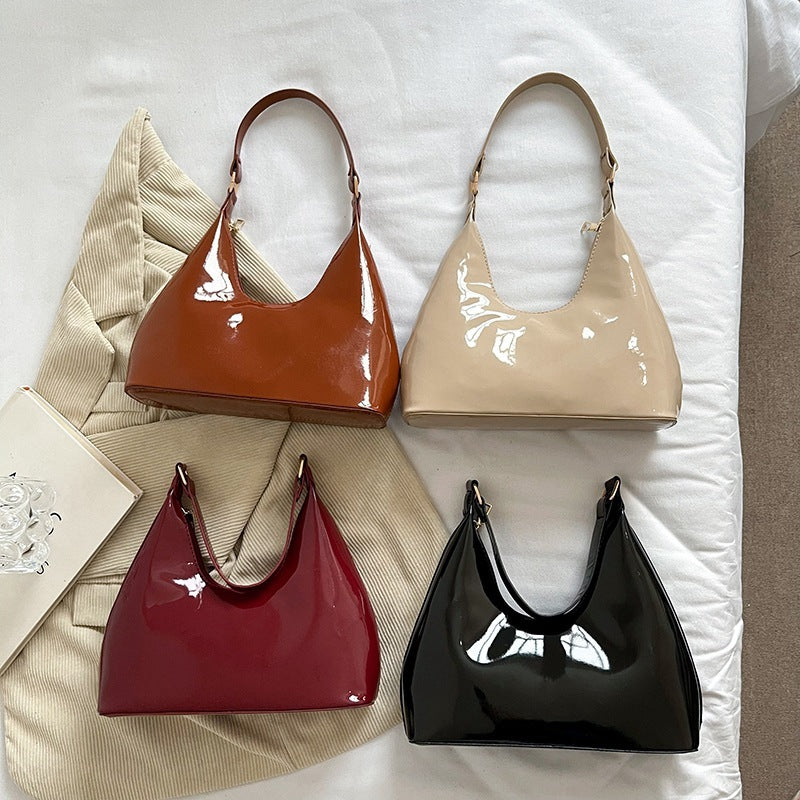 Women's Casual Patent Leather Fashionable Handbag