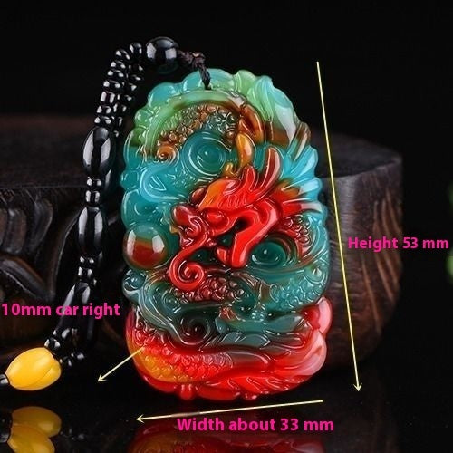 Fashion Jade Pendant Dragon Necklace