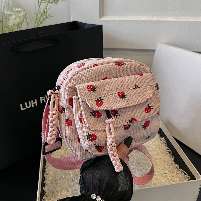 Women's Strawberry Printing Bag