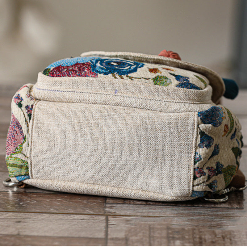 Hand-woven Shoulder Vertical Lightweight Canvas Bag