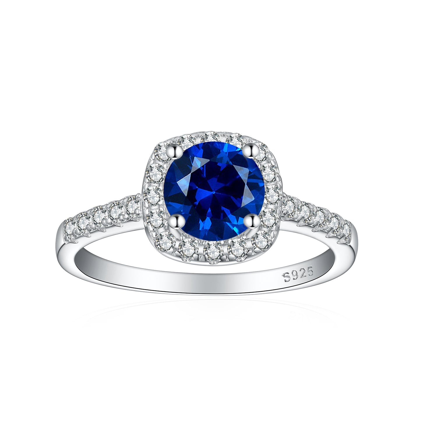 Crystal Colored Gems S925 Sterling Silver Ring For Women