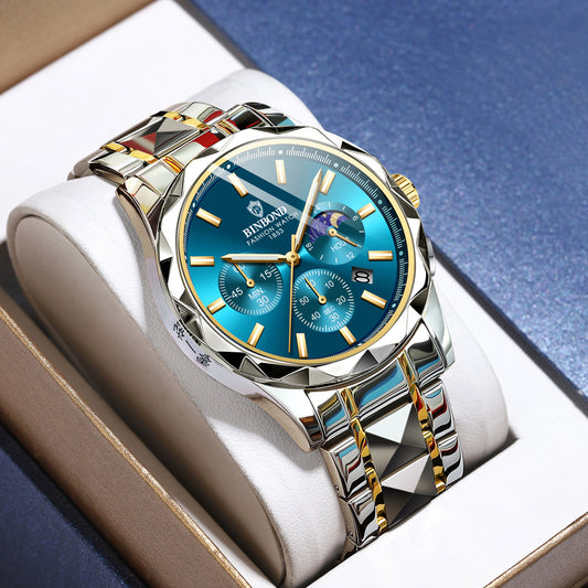 Multifunctional Butterfly Clasp Men's Watch