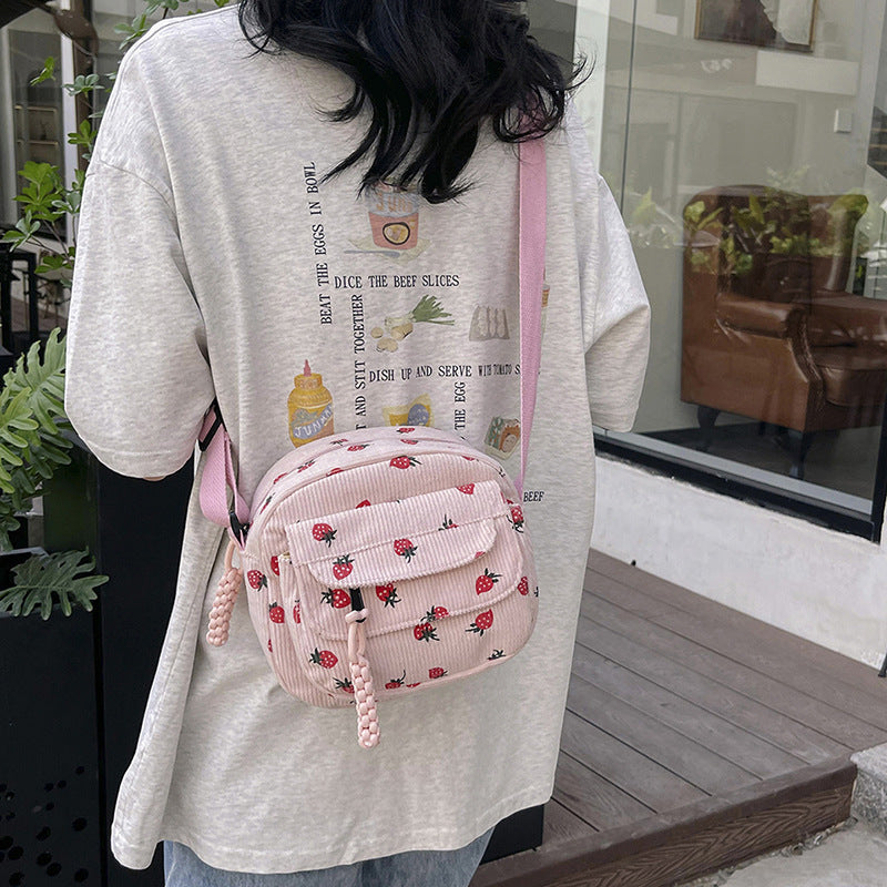 Women's Strawberry Printing Bag