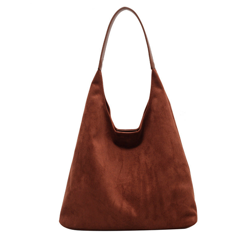 Suede One-shoulder Underarm Bag