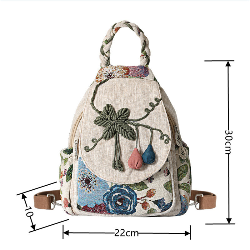 Hand-woven Shoulder Vertical Lightweight Canvas Bag