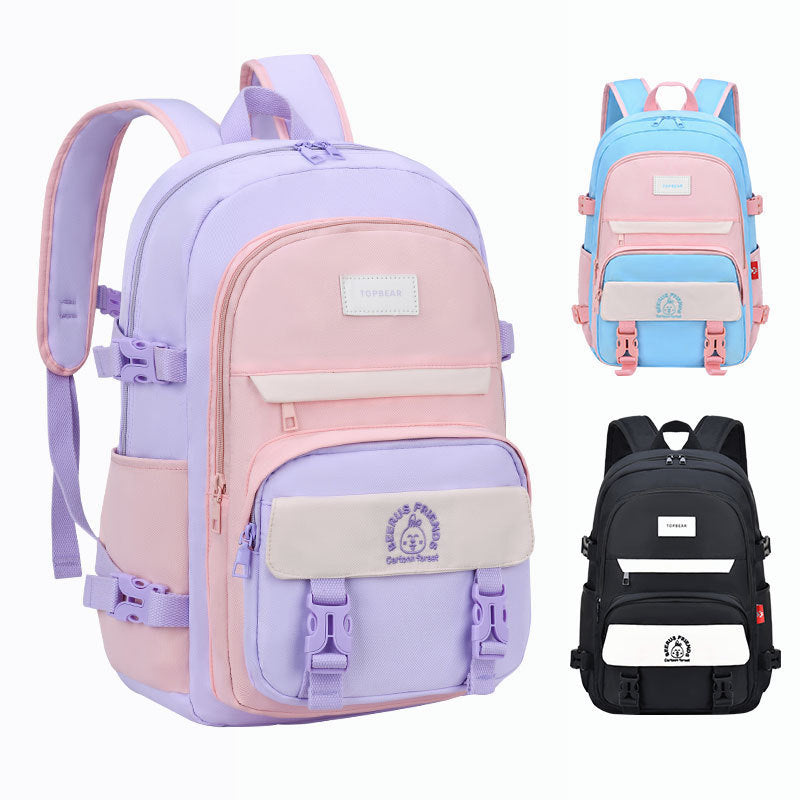 Lightweight And Large Capacity Burden Reduction All-match Candy Style Good-looking Backpack