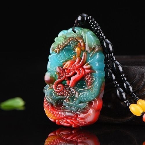 Fashion Jade Pendant Dragon Necklace