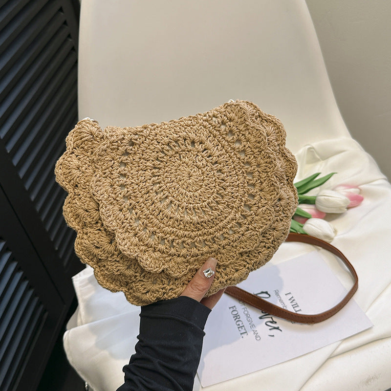 Lace Crossbody Cotton Thread Woven Bag