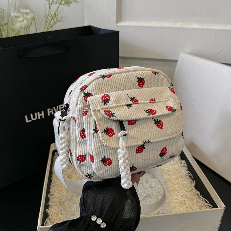 Women's Strawberry Printing Bag