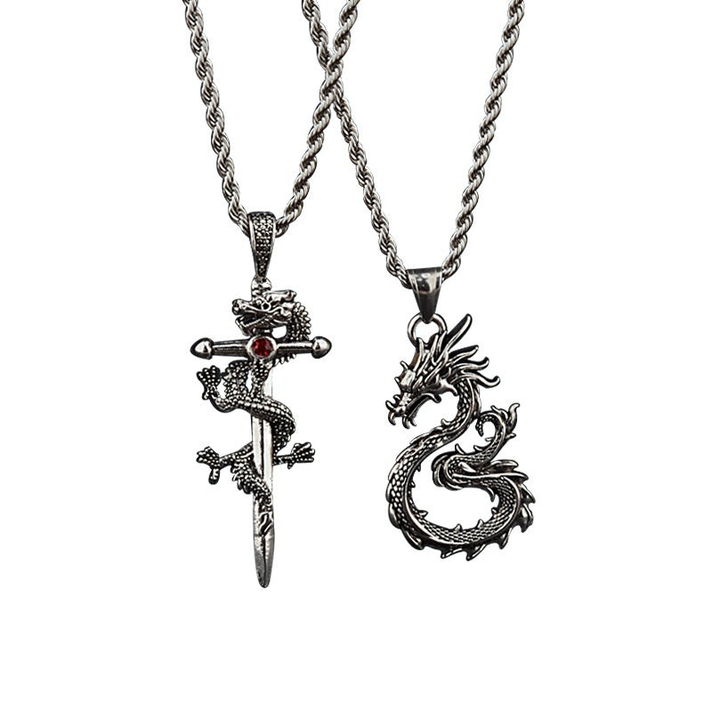 Claw-free Dragon Pendant Necklace