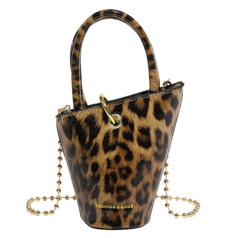 Fashionable Leopard-Print Mini Womens Bag Unique-Shaped Crossbody Bag